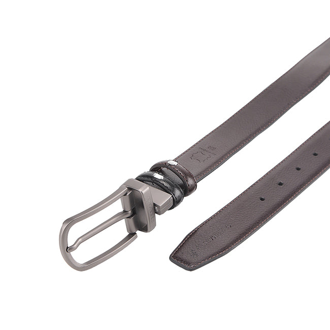 Obermain Aksesoris Unisex Belt Remy Pin Clip Reversible In Black/Brown