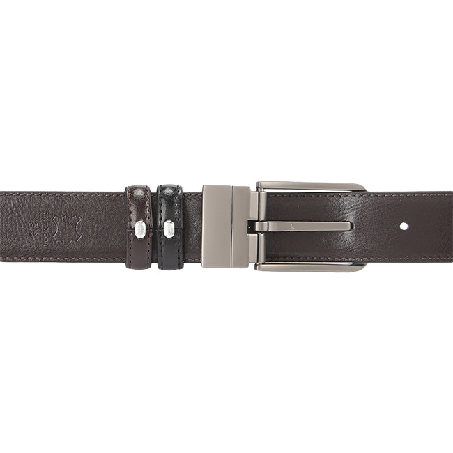 Obermain Aksesoris Unisex Belt Remy Pin Clip Reversible In Black/Brown