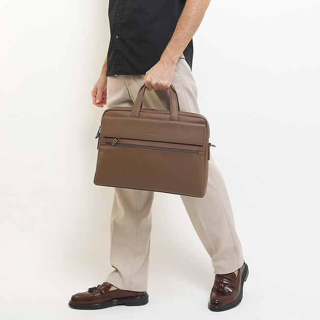 Obermain Men Dutch Document Bag-L In Brown