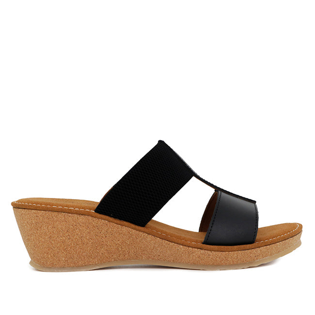 Obermain Sepatu Wedges Wanita Jasmin Mabley - Slip On In Black