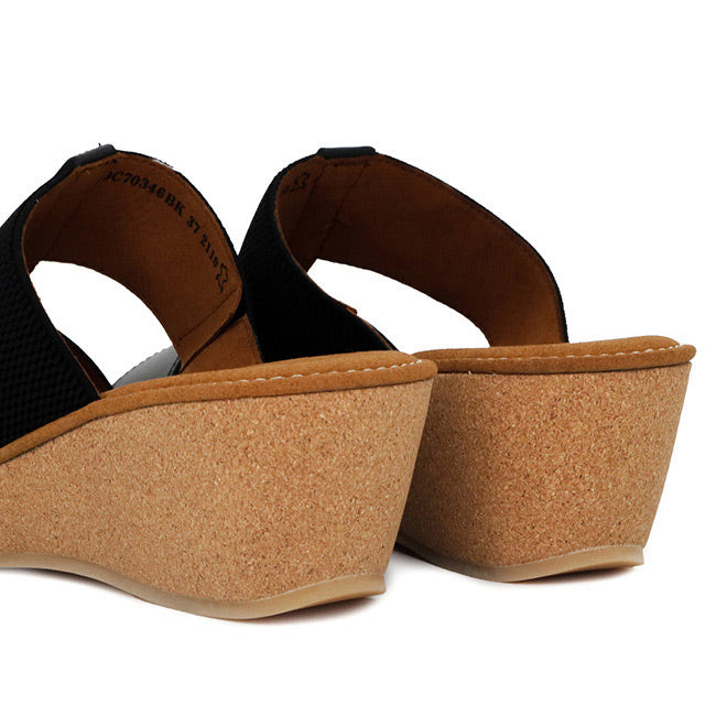 Obermain Sepatu Wedges Wanita Jasmin Mabley - Slip On In Black