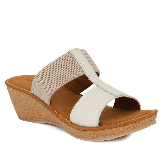 Obermain Sepatu Wedges Wanita Jasmin Mabley - Slip On In White