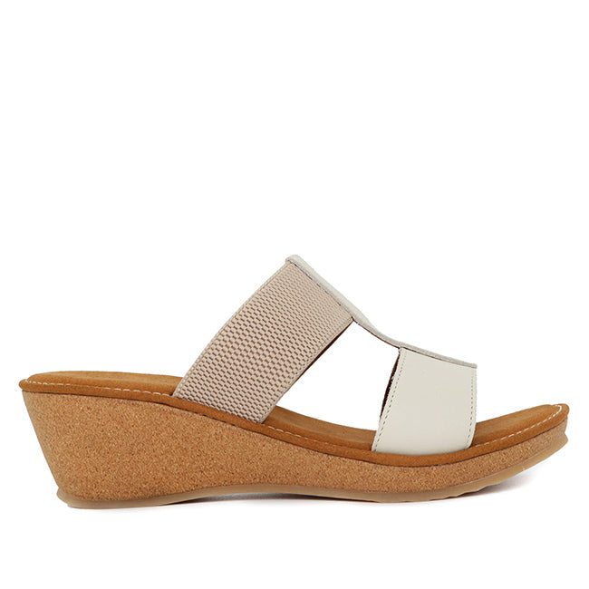 Obermain Sepatu Wedges Wanita Jasmin Mabley - Slip On In White