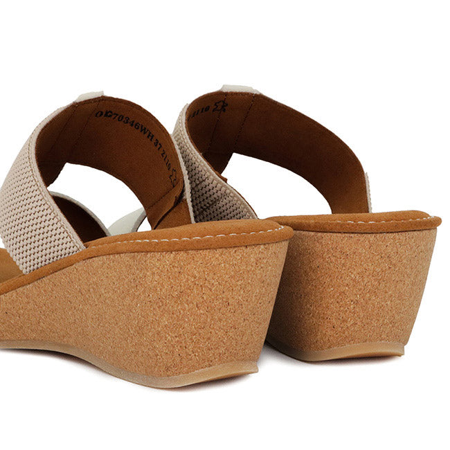 Obermain Sepatu Wedges Wanita Jasmin Mabley - Slip On In White