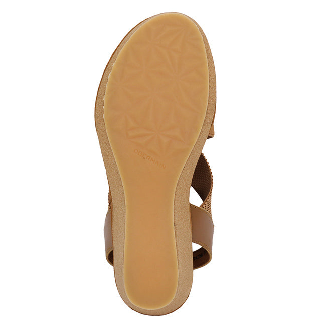 Obermain Sepatu Wedges Wanita Jasmin Mabley - Ankle Strap In Camel