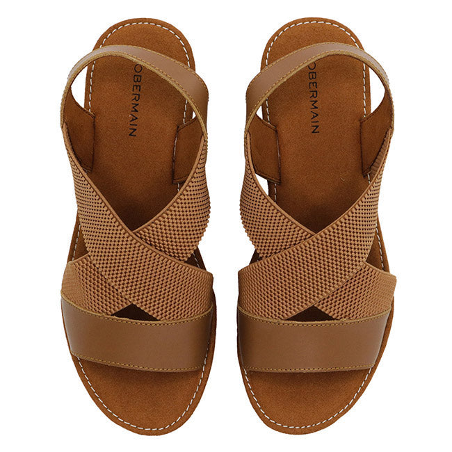 Obermain Sepatu Wedges Wanita Jasmin Mabley - Ankle Strap In Camel