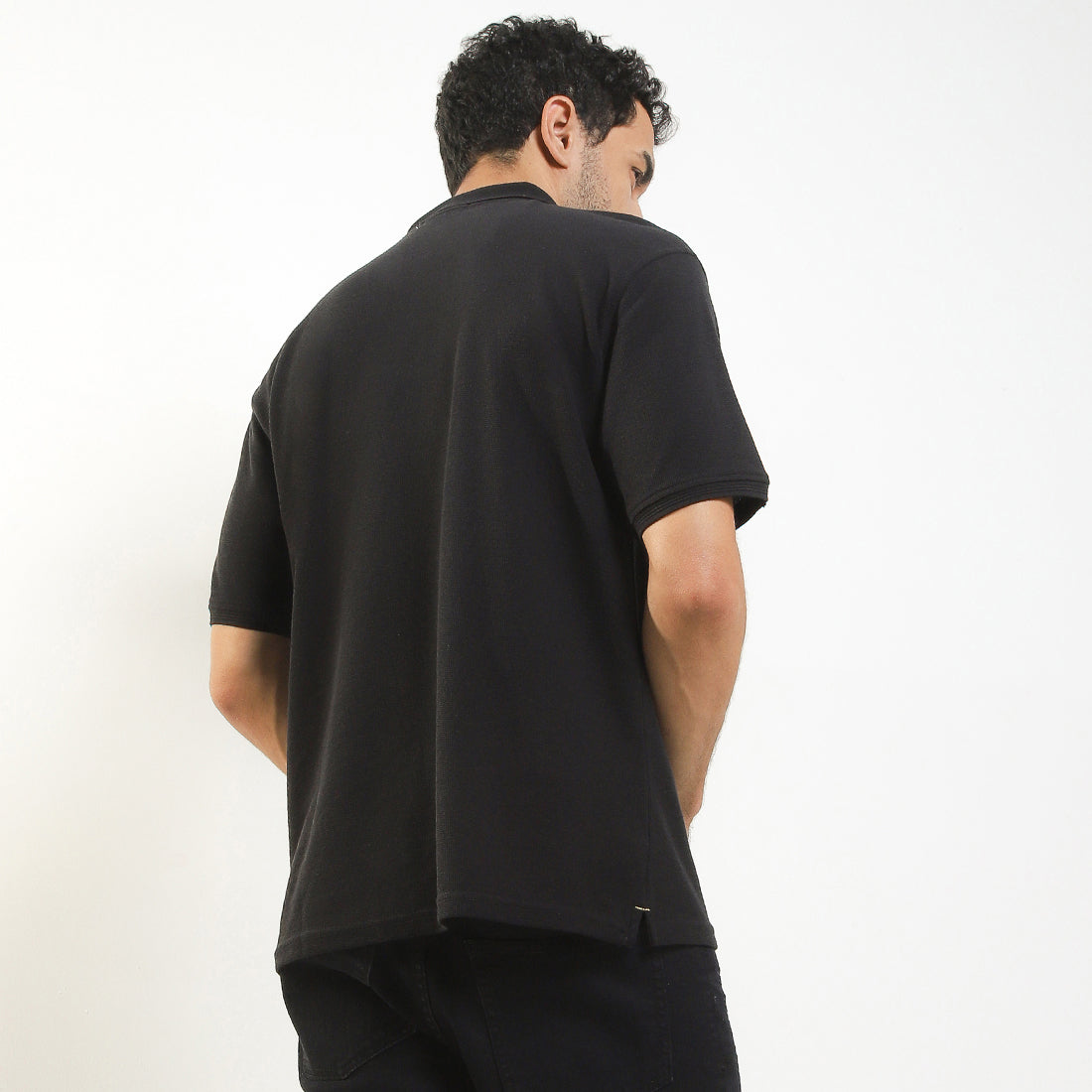 Obermain Pakaian Pria Polo Aaron In Black