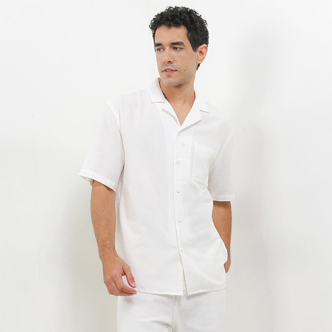 Obermain Pakaian Pria Shirt Finn In White