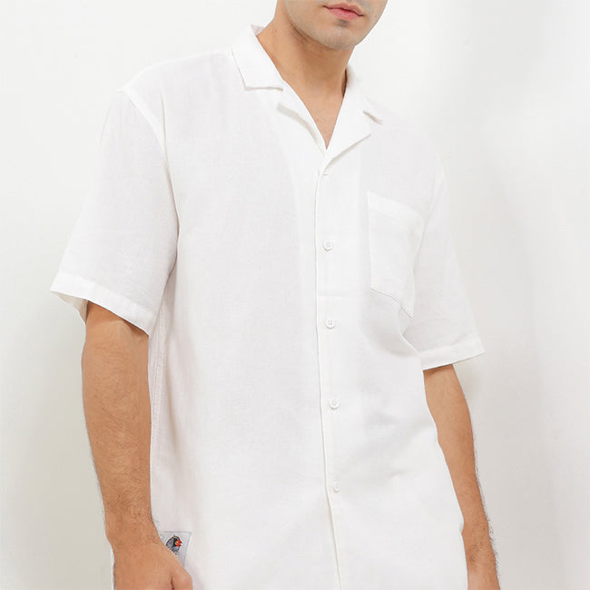 Obermain Pakaian Pria Shirt Finn In White