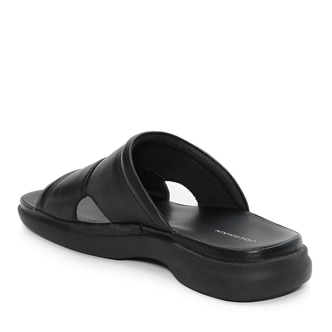 Obermain Sandal Slide Pria Jacob Milan In Black