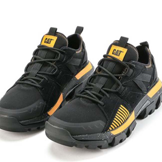 Caterpillar Sepatu Boots Pria Raider Sport In Black/ Cat Yellow