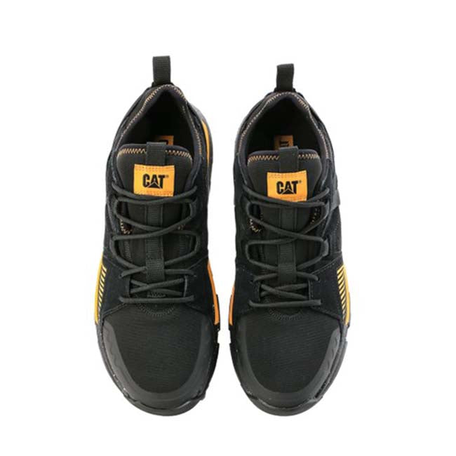 Caterpillar Sepatu Boots Pria Raider Sport In Black/ Cat Yellow