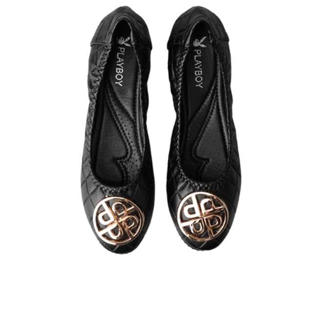 Playboy Sepatu Wanita Flats Harlow In Black