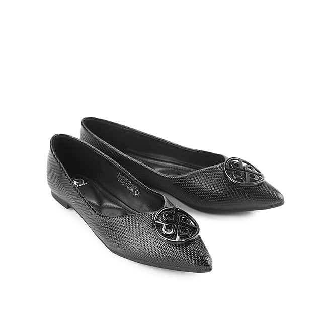 Playboy Sepatu Wanita Flats Evangeline In Black