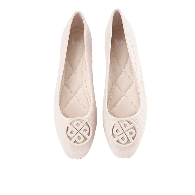 Playboy Sepatu Wanita Flats Josephine In White