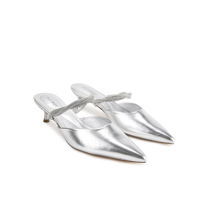 Playboy Sepatu Wanita Heels Arleth In Silver