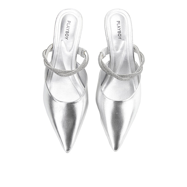 Playboy Sepatu Wanita Heels Arleth In Silver