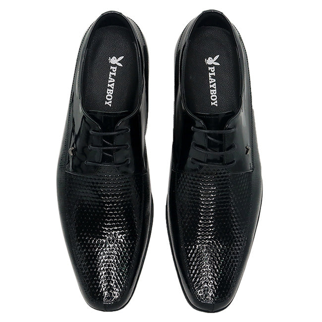 Playboy Sepatu Formal Pria Zhavanta - Laces In Black