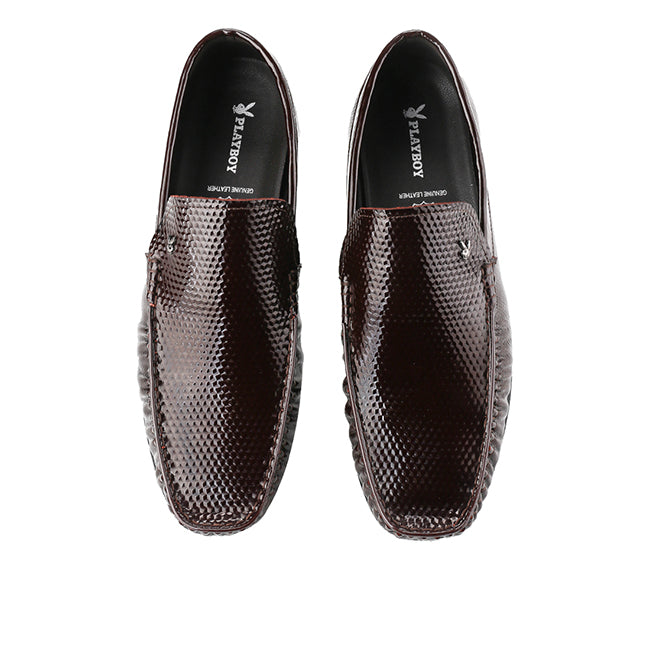 Playboy Sepatu Loafer Pria Zhircons In Maroon