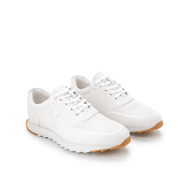 Playboy Sepatu Sneaker Pria Malta Nappa In White