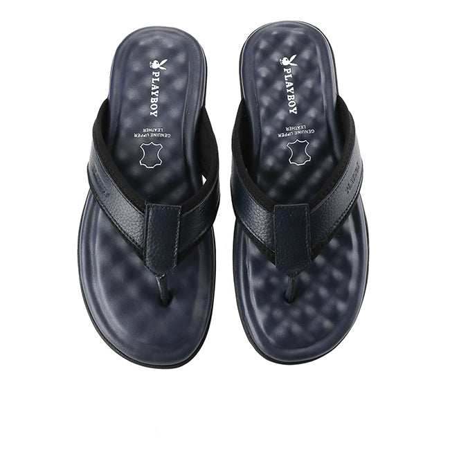 Playboy Men Sandals Saggra - Thong In Navy