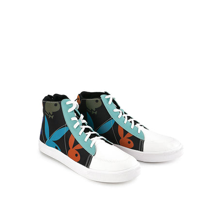 Playboy Sepatu Sneaker Pria Vulturaz ( Mid Cut ) In Black