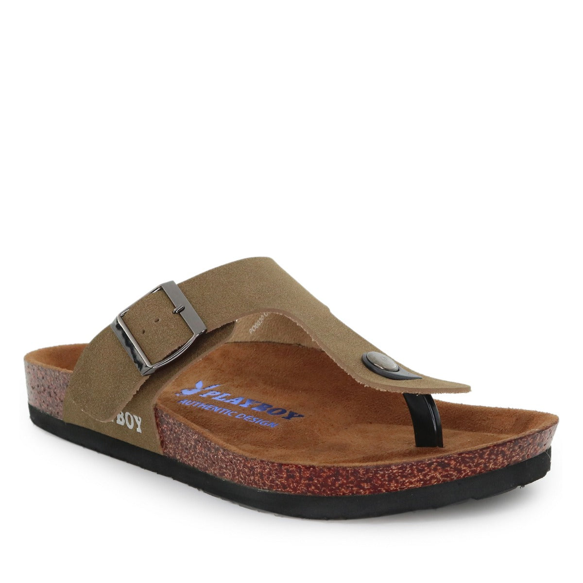 Playboy Sandal Pria Mens Birken-Thong In Olive