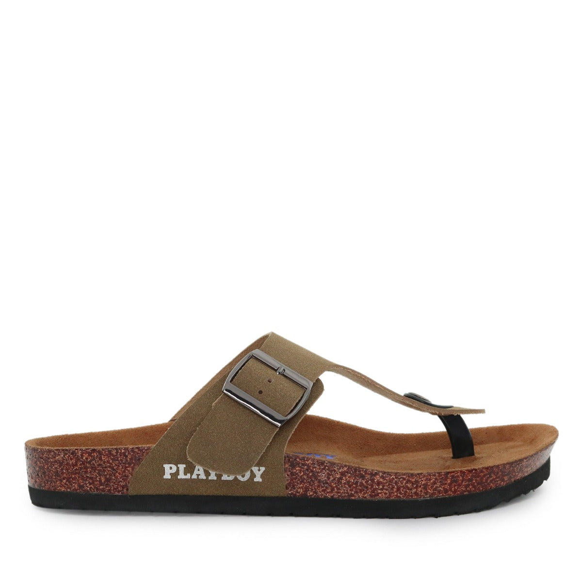 Playboy Sandal Pria Mens Birken-Thong In Olive
