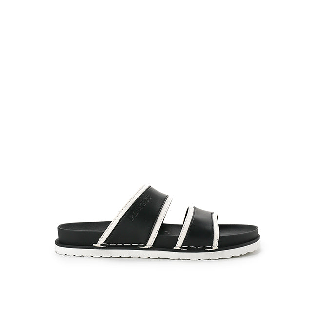 Playboy Men Sandals Azion - Double Strap In Black