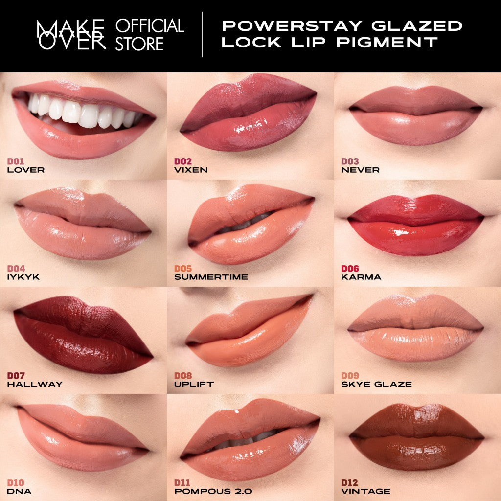 MAKE OVER Powerstay Glazed Lock Lip Pigment D07 HALLWAY 3 g