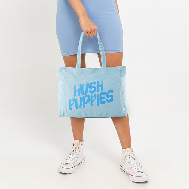 Canvas Bag M Tone Pastel In Pastel Blue