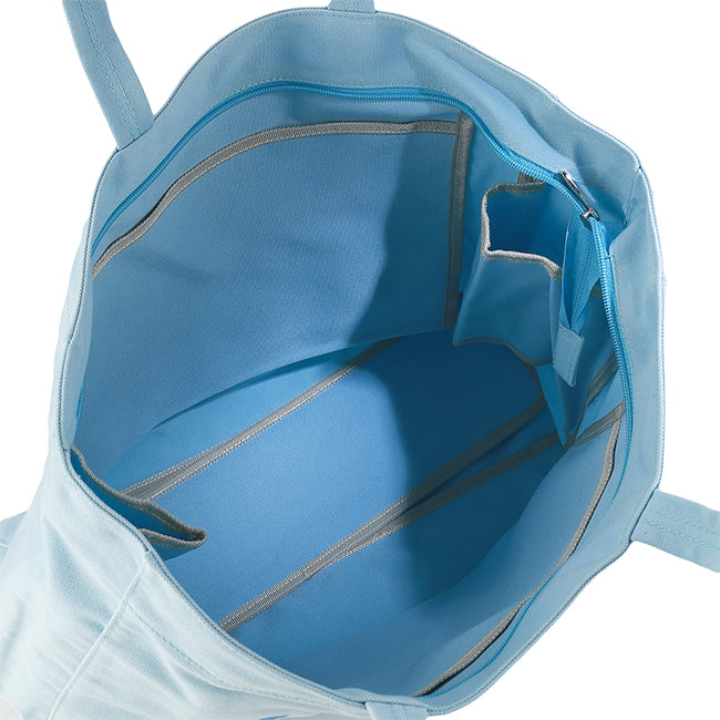 Canvas Bag L Tone Pastel In Pastel Blue