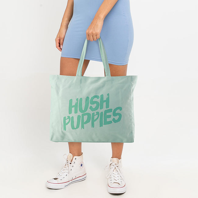 Canvas Bag L Tone Pastel In Mint Green