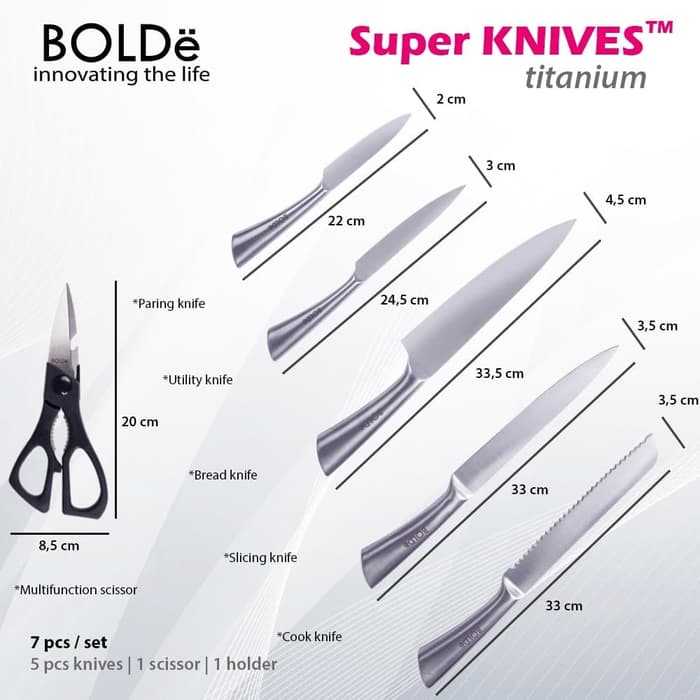 Bolde Super Knife Set Titanium