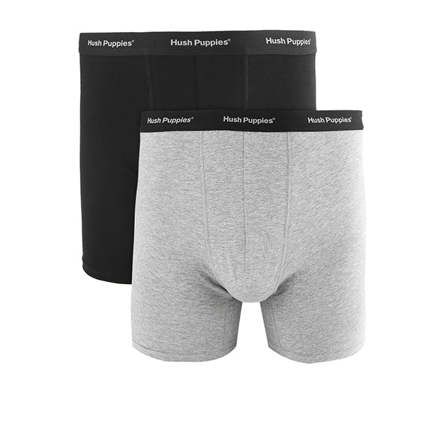 Hush Puppies Pakaian Pria Boxer Harry Bx Trunk In Black & Grey