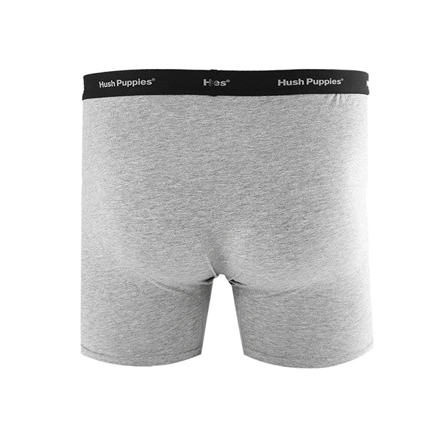 Hush Puppies Pakaian Pria Boxer Harry Bx Trunk In Black & Grey