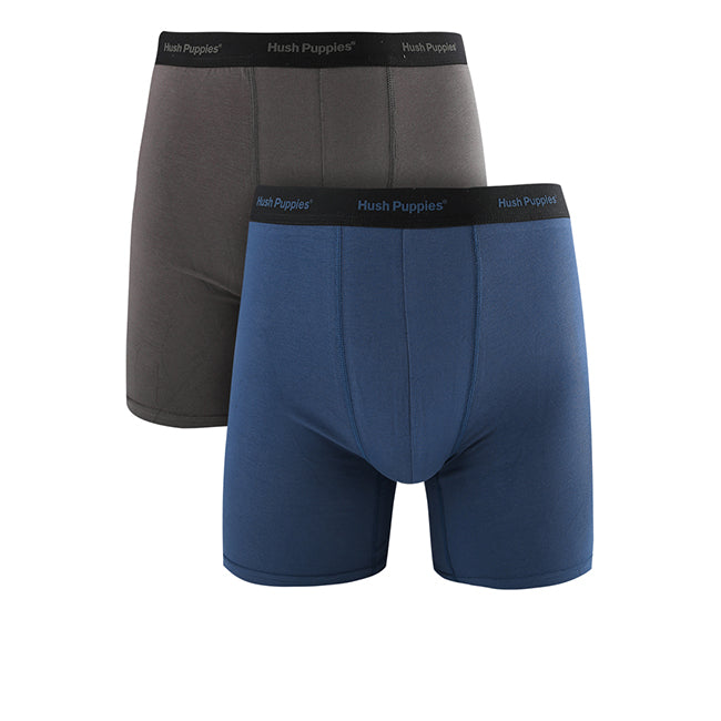 Hush Puppies Pakaian Pria Boxer Harry Bx Trunk In Navy & Grey