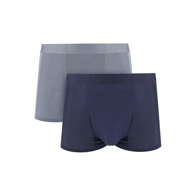 Hush Puppies Pakaian Pria Boxer Fahmi Trunk In Navy & Grey