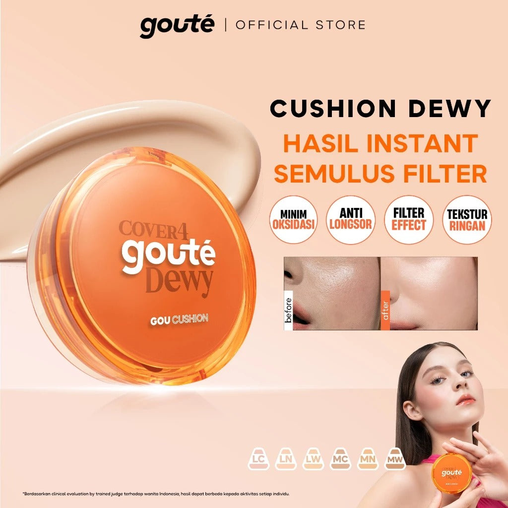 Goute Cushion Cover 4 Dewy - Flawless Minim Oksidasi & Ringan Long Lasting Goucushion - LN Royal Palais