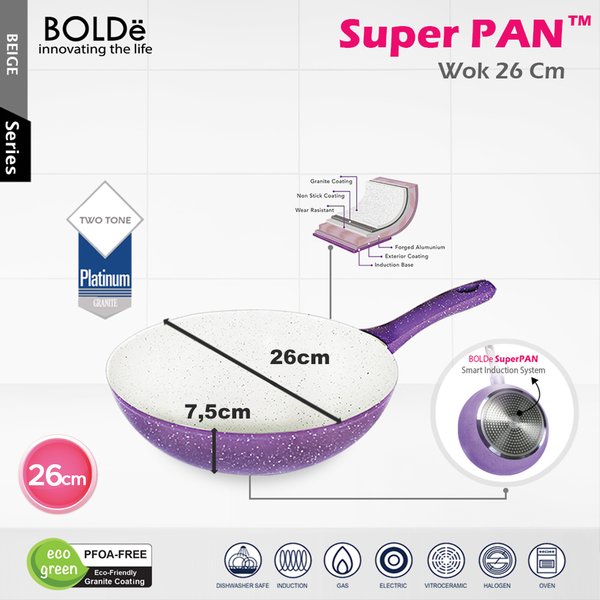 BOLDe Wok 26 cm Purple Series