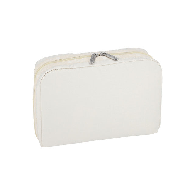 Xl Rectangular Cosmetic In Meringue Logo Cosm