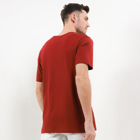 Hush Puppies Pakaian Pria T Shirt Eleveted Class Tee In Maroon