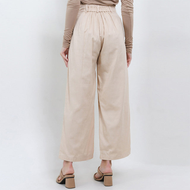 Hush Puppies Pakaian Wanita Pants Linen Shoutie In Beige