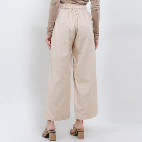 Hush Puppies Pakaian Wanita Pants Linen Shoutie In Beige
