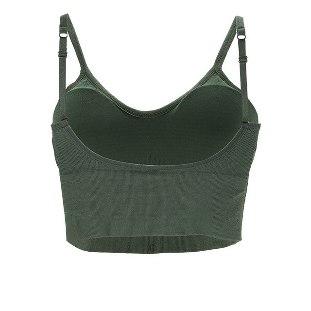 Obermain Pakaian Wanita Teeny Bra Top In Dark Green