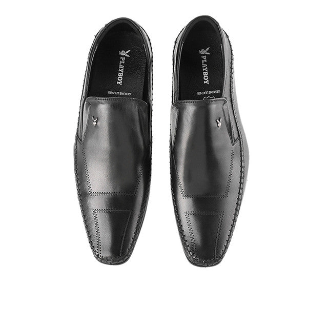 Playboy Sepatu Slip On Pria Heveges - Slip On In Black