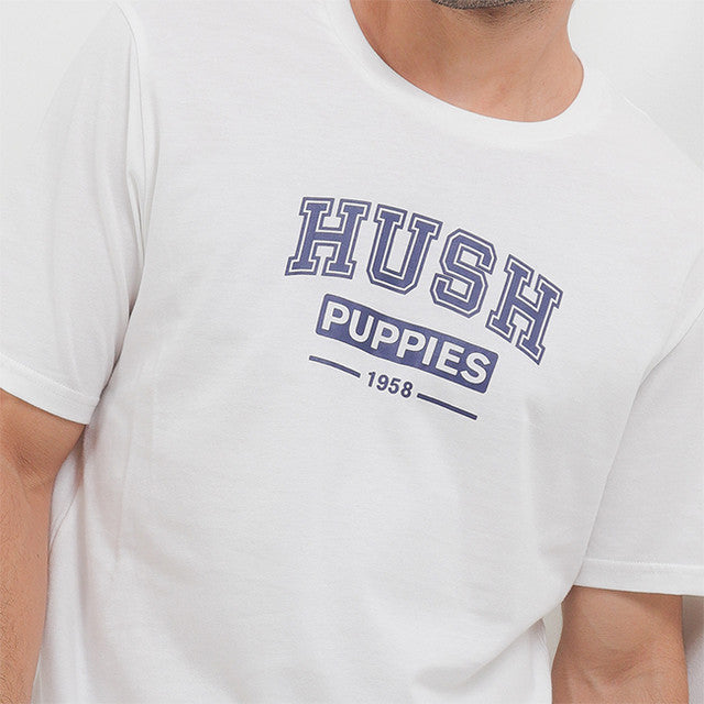 Hush Puppies Pakaian Pria T Shirt Paddington In White