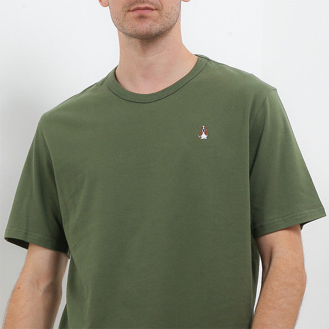 Hush Puppies Pakaian Pria T Shirt Bsc Sandwich In Olive