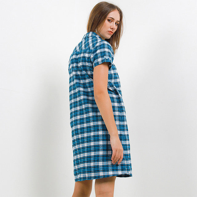 Hush Puppies Pakaian Wanita Dress Veseo In Blue