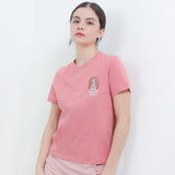 Hush Puppies Pakaian Wanita T Shirt Hh Bastia In Pink